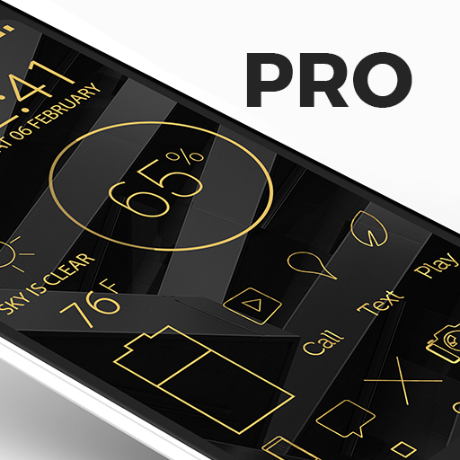 Lines Gold Pro Icon Pack MOD APK